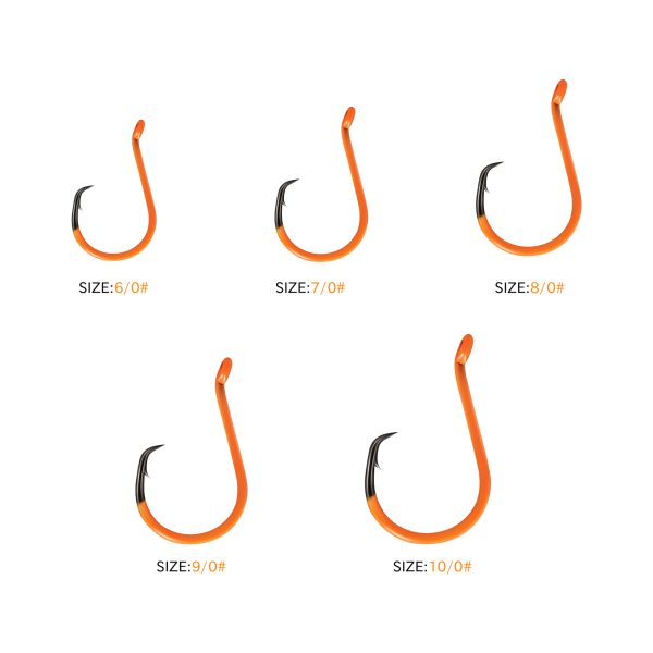 Fluorescent Orange Circle hooks - Image 4