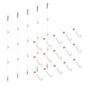 6pcs Sea Fishing Flapper Rig