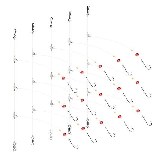 6pcs Sea Fishing Flapper Rig