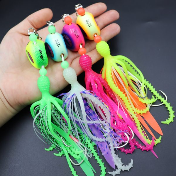 Saltwater Fishing JIG Octopus String Hooks - 图片 2