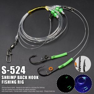 Fishing Rigs With Double Live Shrimp Hook