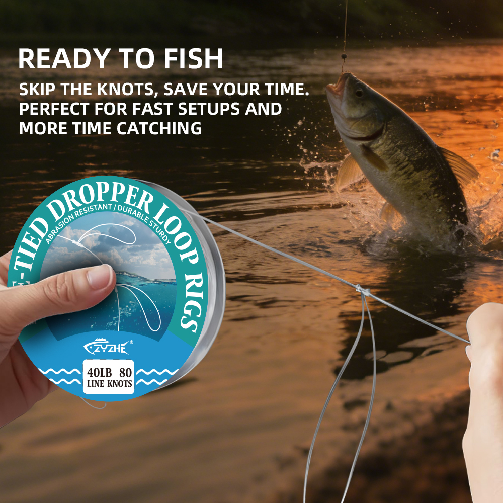 Pre-Tied Dropper Loop Rigs. Fishing Line Spool - Image 4