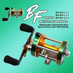 Metal Drum Reel Fishing Reel