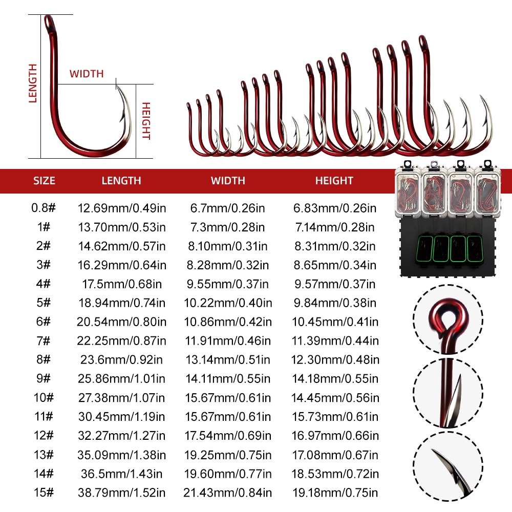 Red Chinu Hook with Storage Box - Image 3