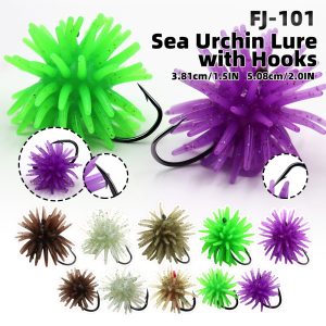 Sea Fishing Urchin Lure with Hooks