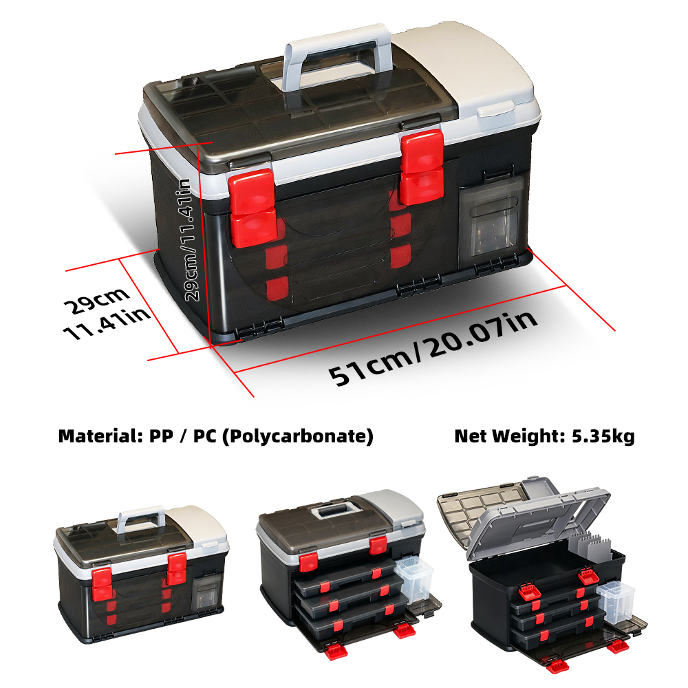 Large Size Fishing Tackle Storage Box - 图片 3