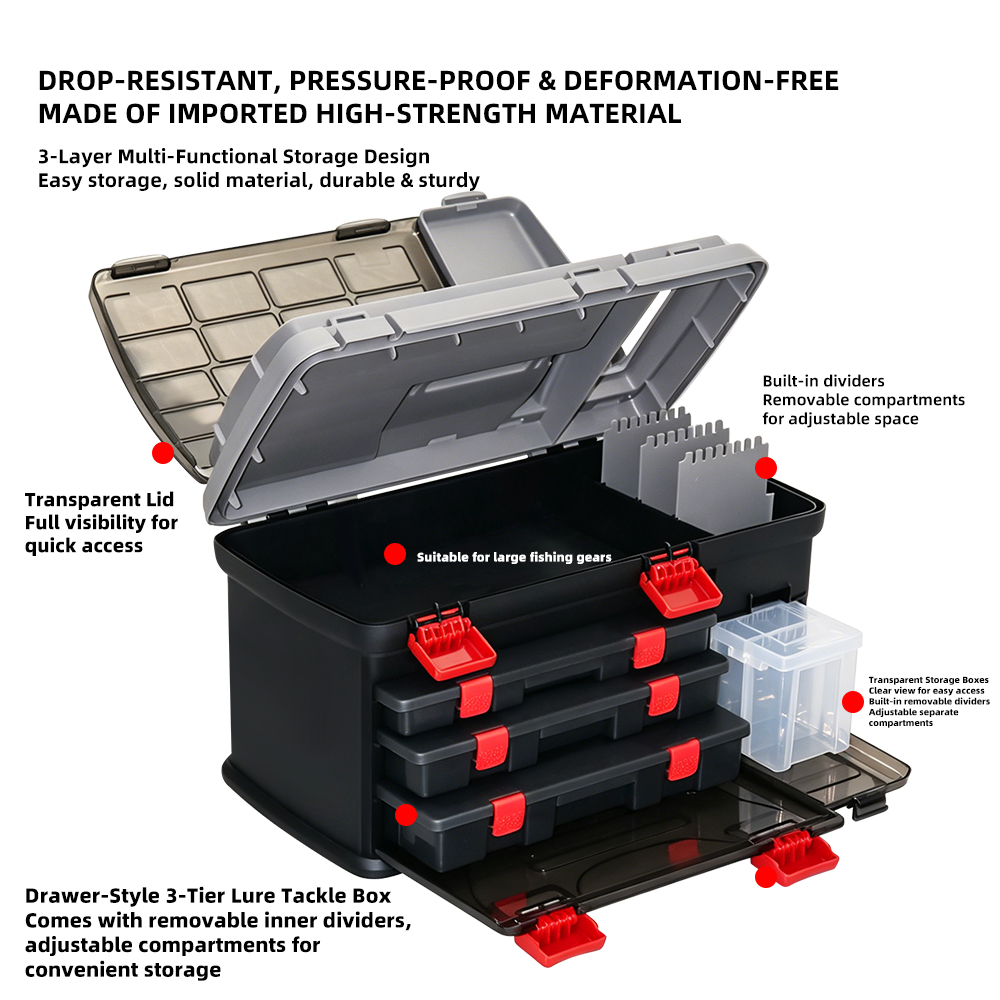 Large Size Fishing Tackle Storage Box - 图片 5