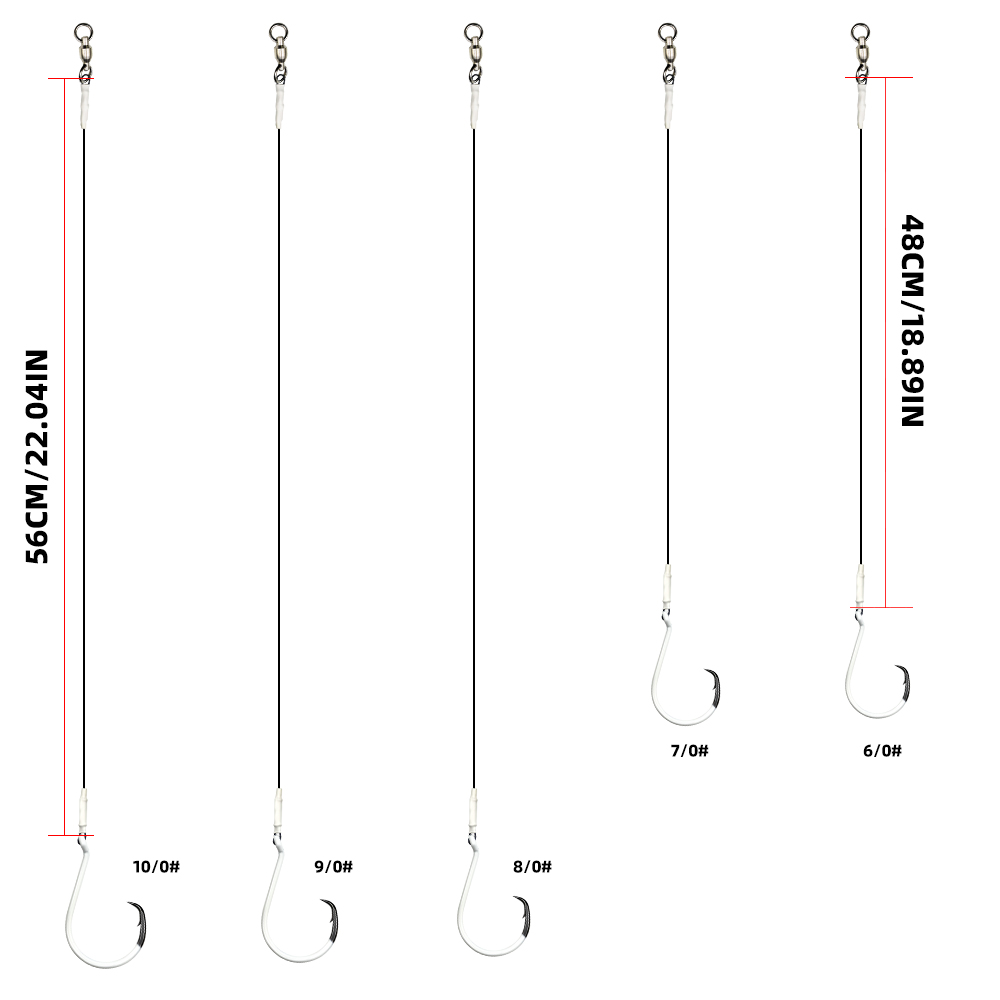 Fishing Leader Glow In Dark Circle Hook rigs