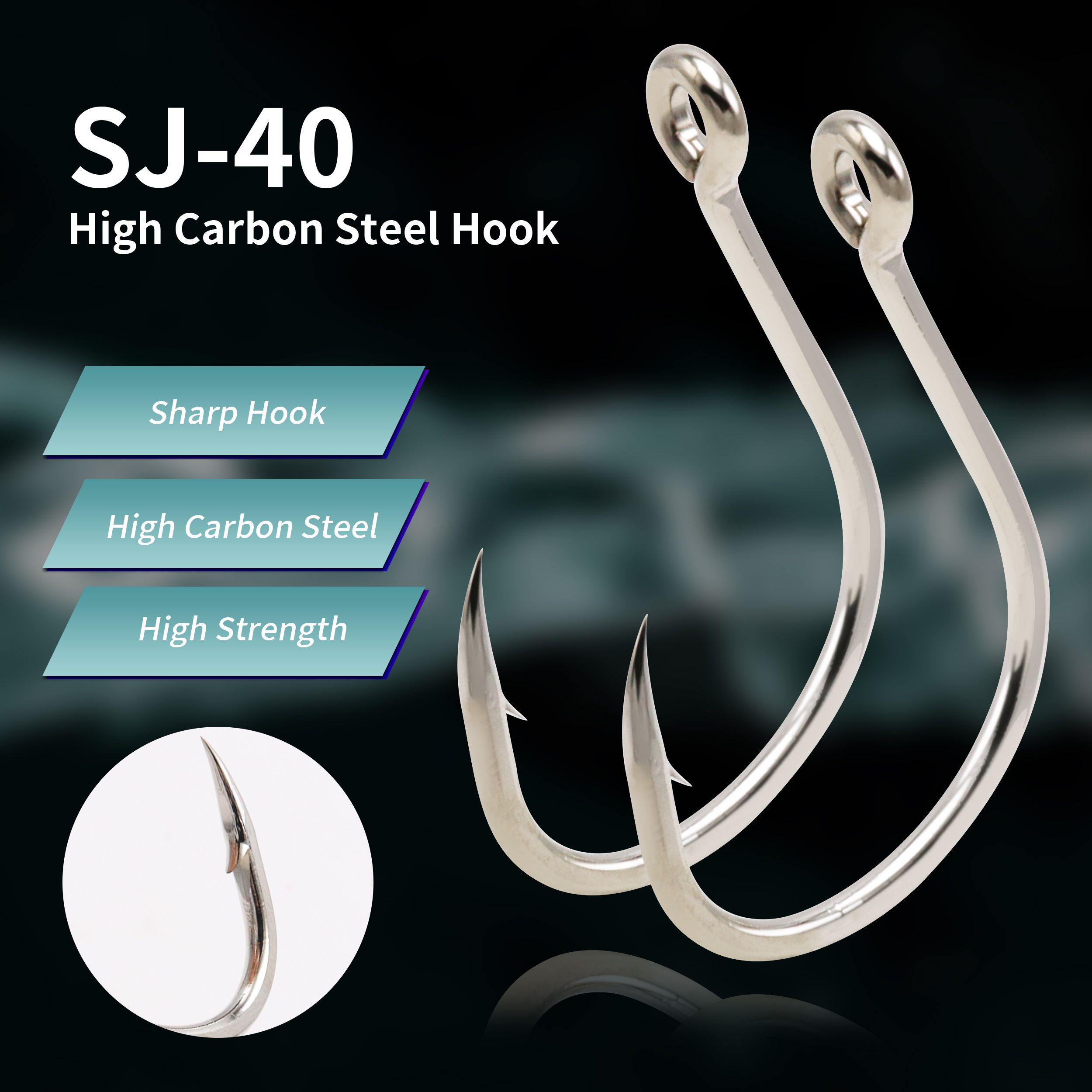 Sea Fishing Hooks Wide Gap - 图片 3